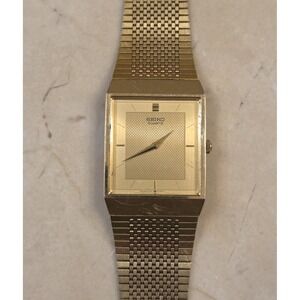 Rare 1980s Seiko Tank Quartz 5Y00- 5020 New Battery